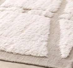 Plane Ivory Colour Hand Made Wool Rug